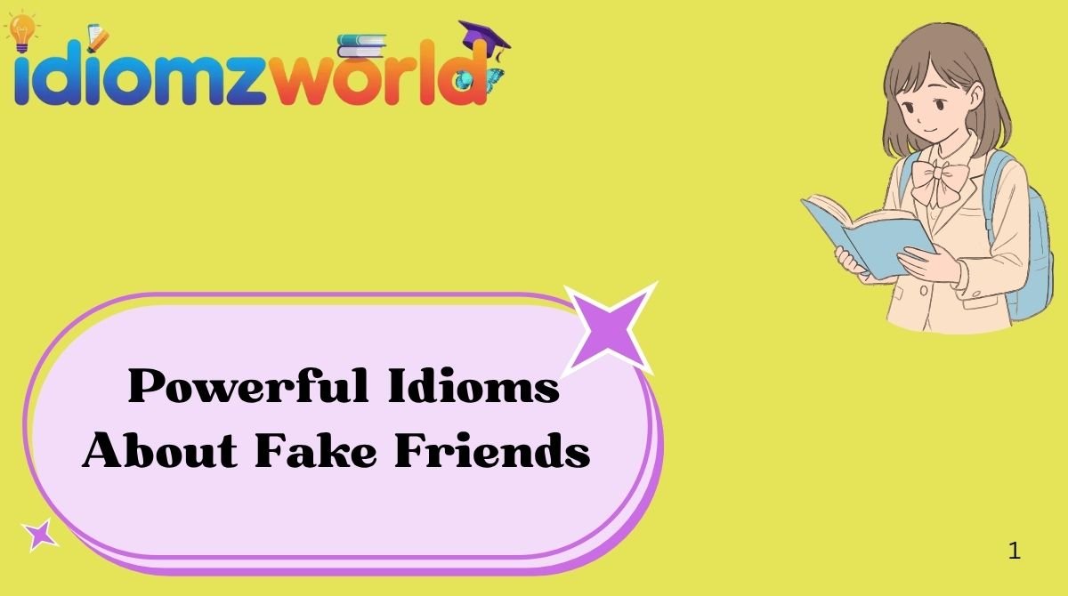 Powerful Idioms About Fake Friends