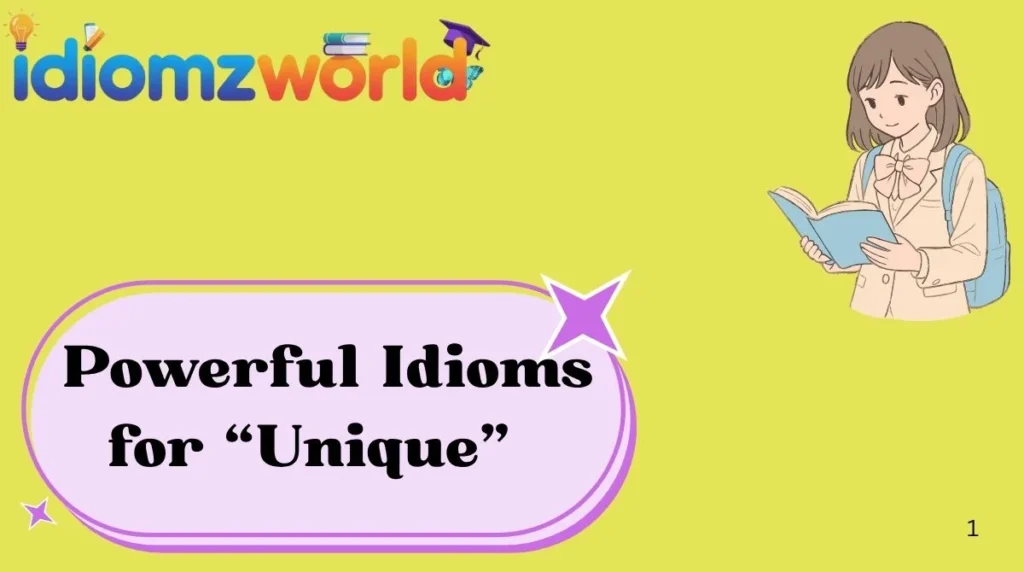 Powerful Idioms for “Unique”