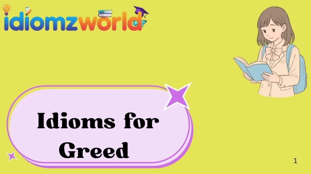 Idioms for Greed