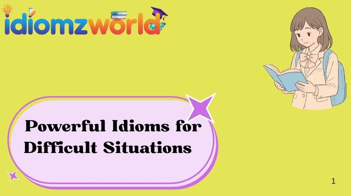 Powerful Idioms for Difficult Situations