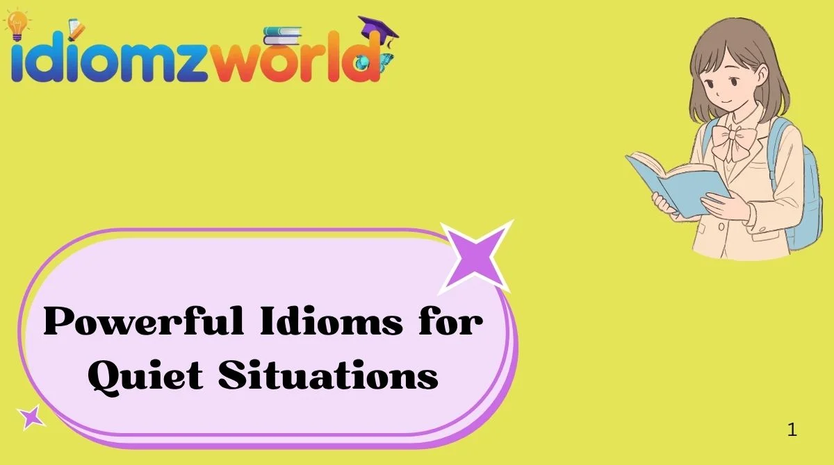 Powerful Idioms for Quiet Situations