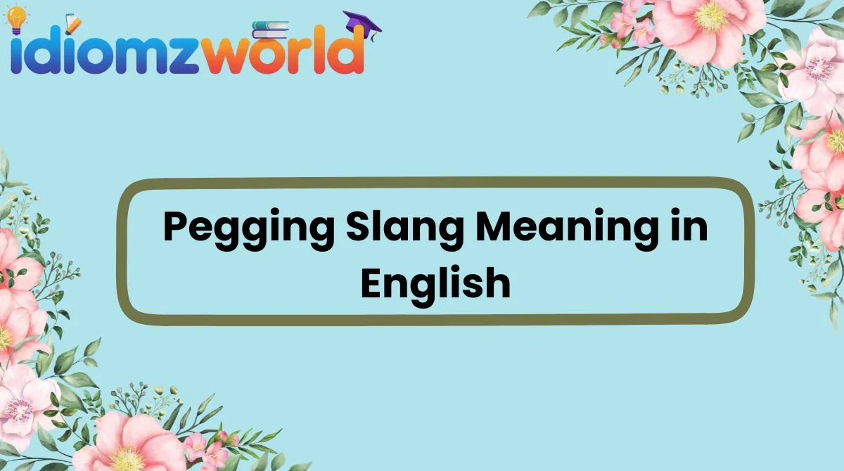 Pegging Slang Meaning in English